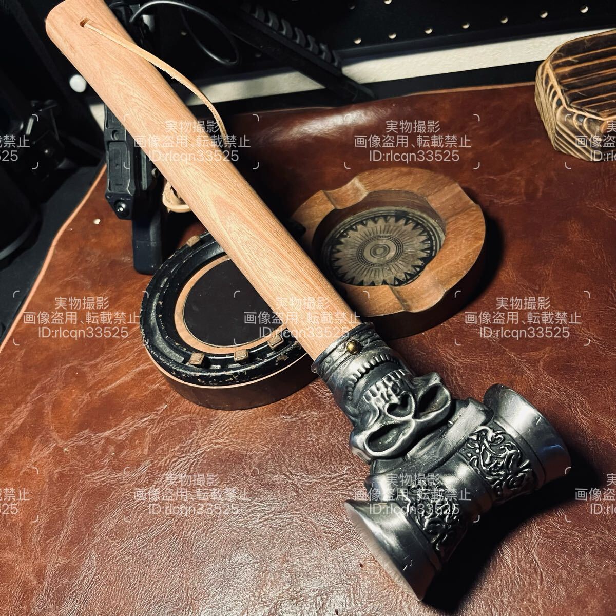 新品 超激レア キャンプ用 高品質 ペグハンマー 鉄製ヘッド 木柄 アウトドア 野外登山 長さ31.5cm 840g拍卖