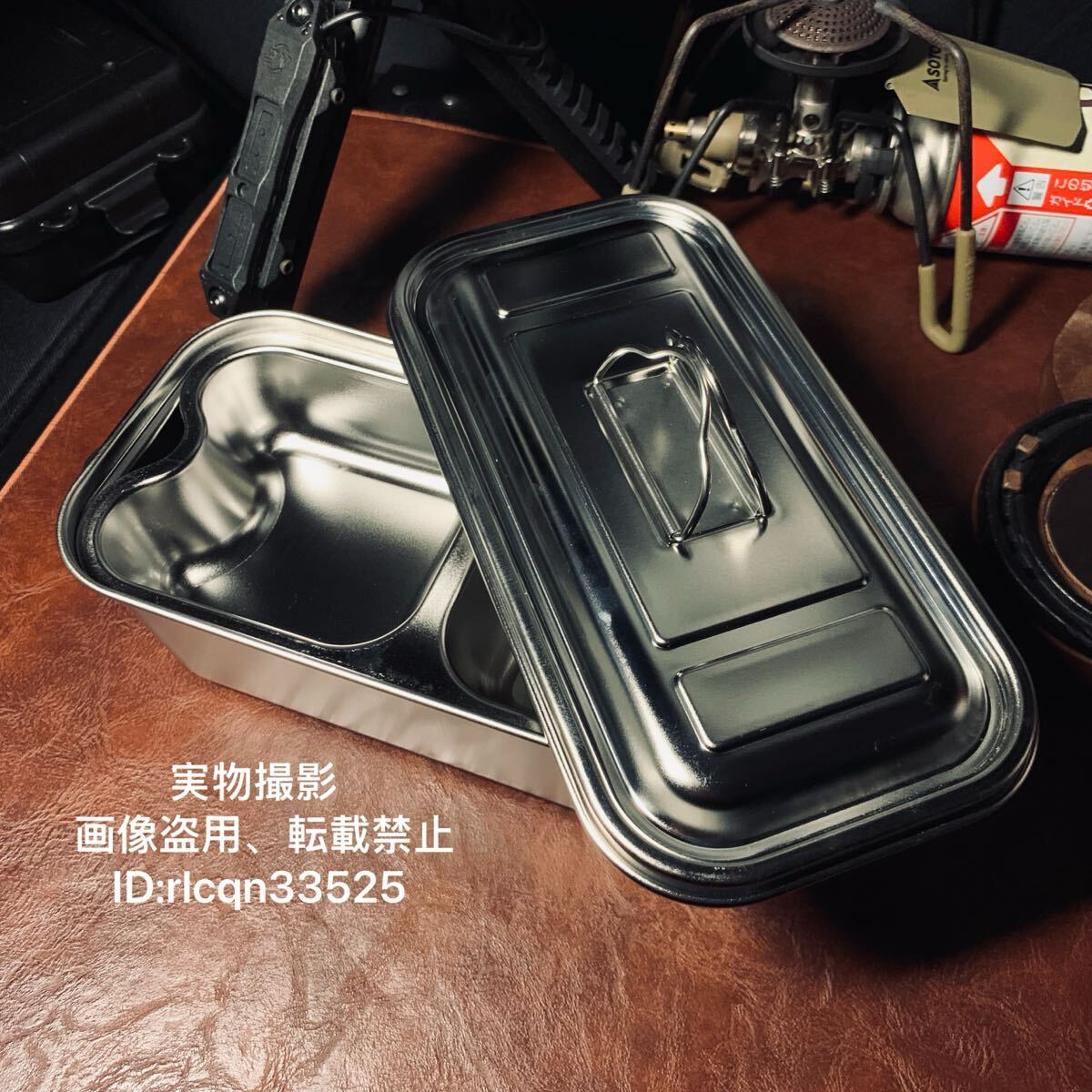超高品質 304ステンレス製 2段式 密閉保温ランチボックス 直火弁当箱 大容量1200ml キャンプ アウトドア 野外登山 22.5×12×9cm拍卖