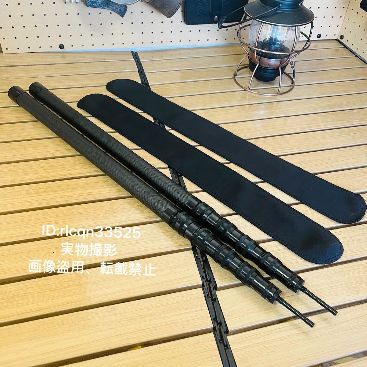 新品 カーボンファイバー(炭素繊維)製 超軽量320g 高強度 タープポール 2本セット 無断階調整式 61-210cm 元径29mm ケース付き キャンプ拍卖