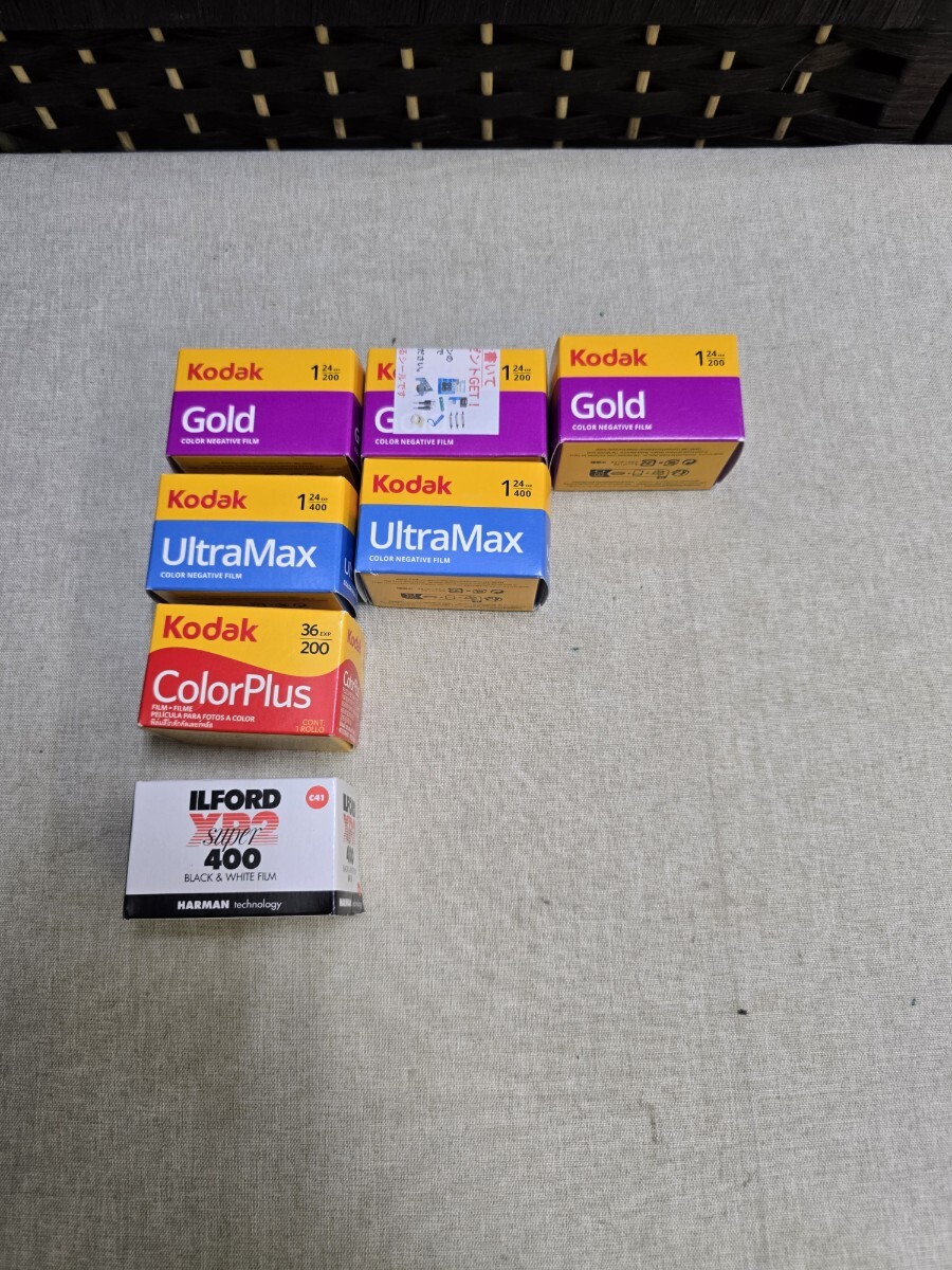 【現状品】Kodak コダック フィルムセット Gold200 UltraMax400 ColorPlus200 Ilford XP2 super400 合計7本 期限切れ注意 未開封品拍卖
