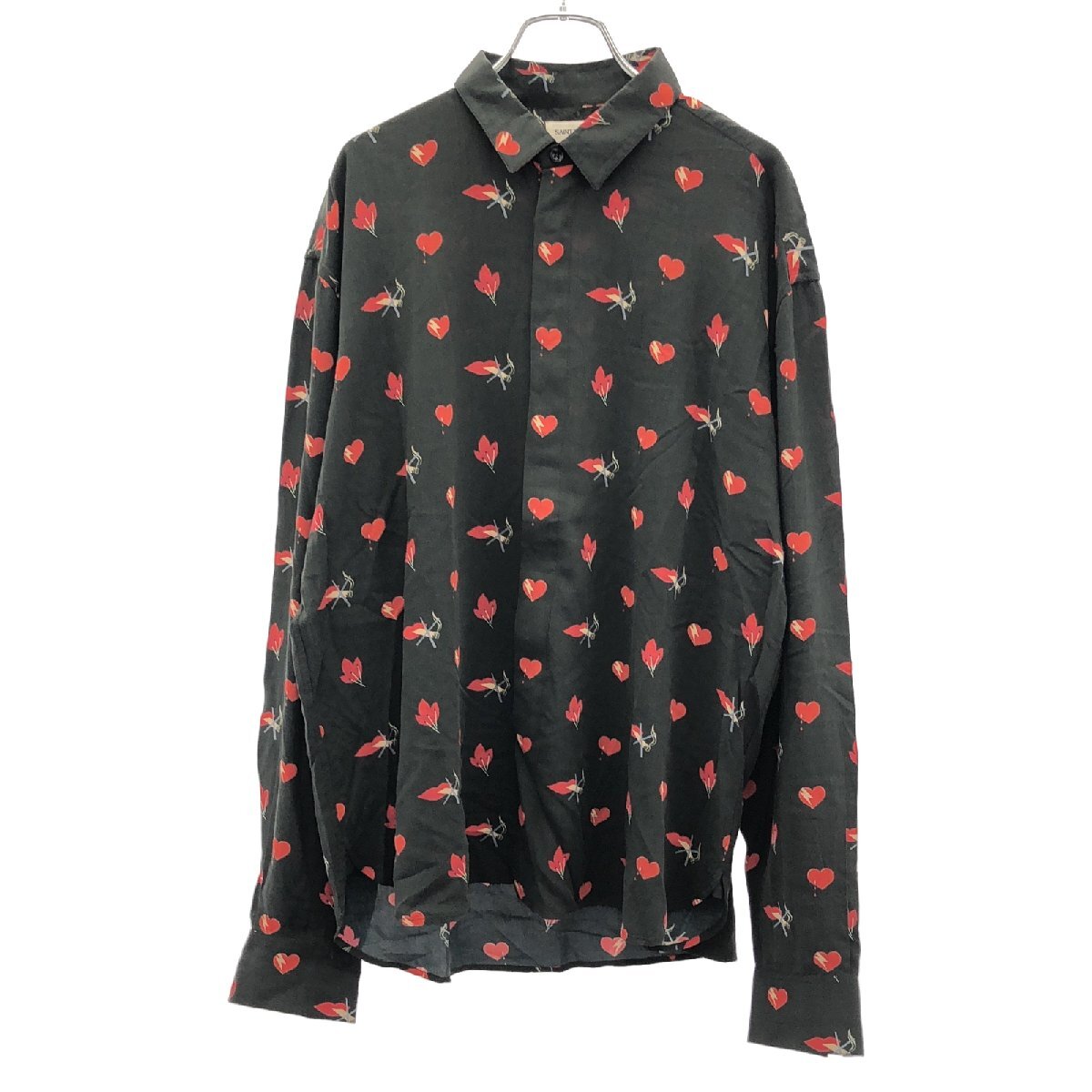 爆買 サンローランパリ SAINT LAURENT PARIS シャツ 長袖シャツ 衣料品 トップス その他 ブラック系 【中古】拍卖