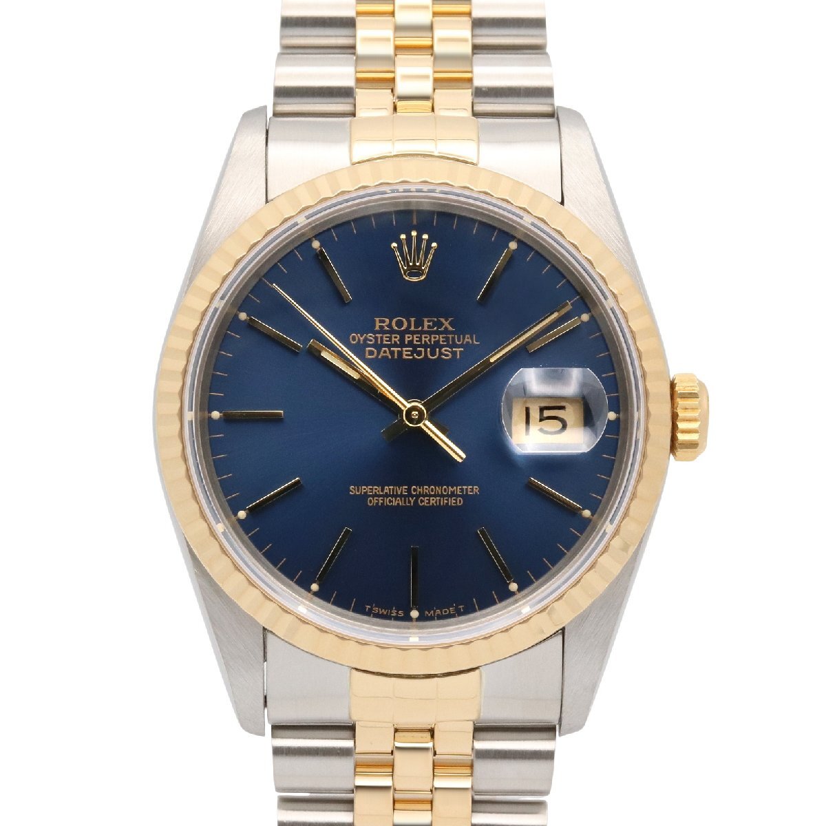 ロレックス ROLEX デイトジャスト X番 腕時計 時計 K18(イエローゴールド) ブルー系 16233 【中古】拍卖