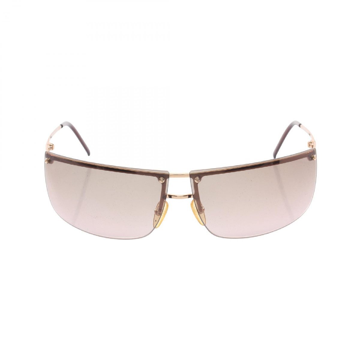 グッチ GUCCI ハーフリム グラデーション サングラス 衣料品 プラスチック ブラウン系 GG2653/S 【中古】拍卖
