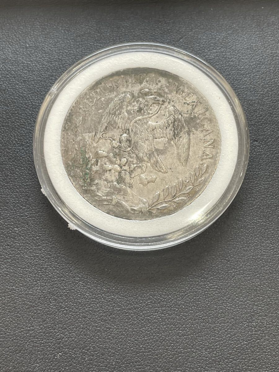 【保管品】②19世紀 メキシコ 8レアル銀貨 貿易銀 洋銀 メキシコドル 古銭 銀貨 硬貨 アンティークコイン コレクション 総重量35.4g拍卖