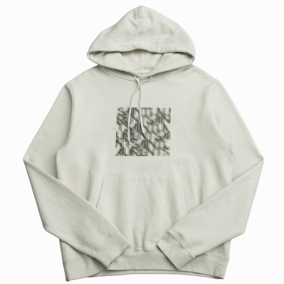 GT6211▽フランス製 SAINT LAURENT PARISサンローランパリ L 21AW OPTICAL ILLUSION HOODIE スウェット プルオーバーパーカー 665272拍卖
