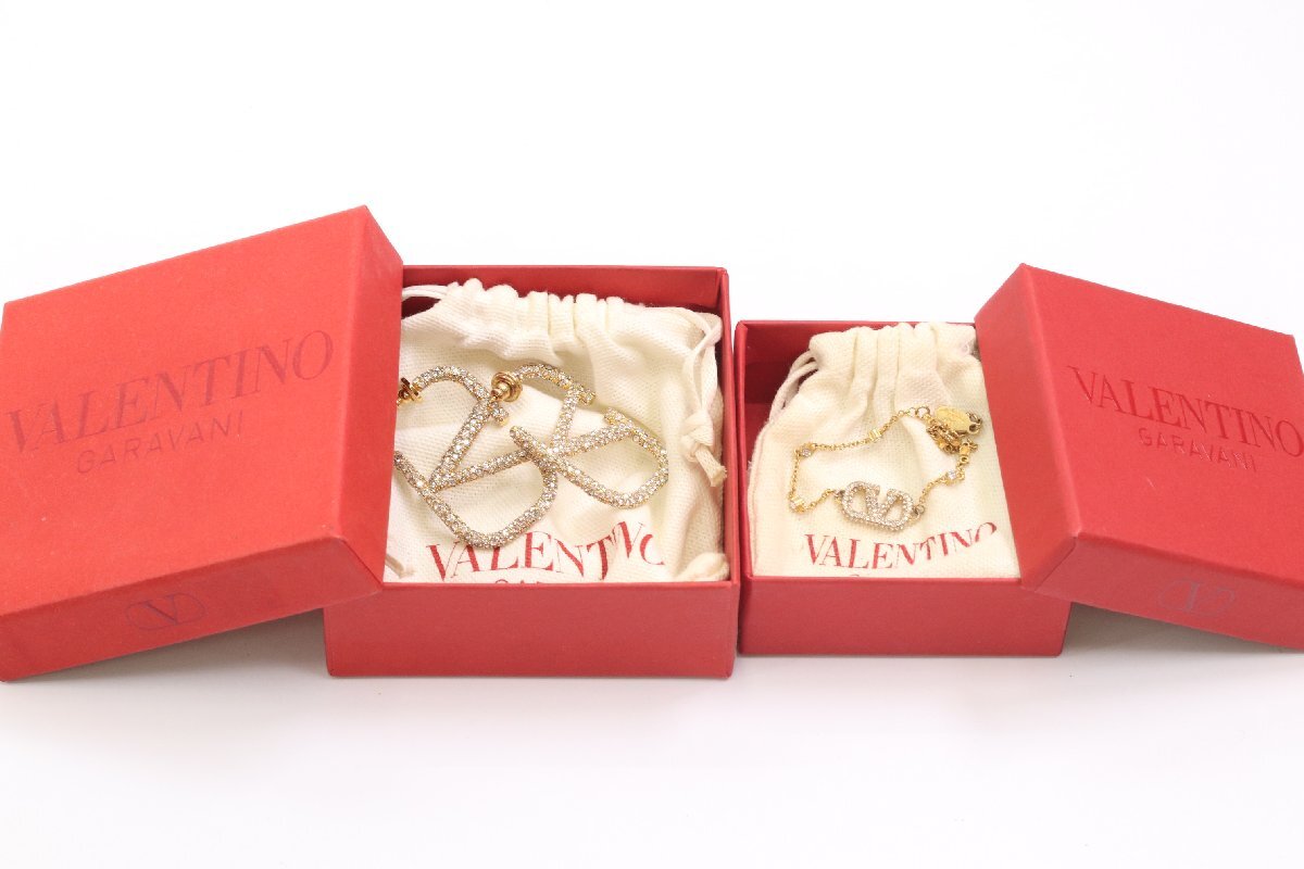 【2点】VALENTINO GARAVANI ヴァレンティノ ガラヴァーニ バレンチノ ブレスレット ピアス レディース アクセサリー まとめ 3036-K拍卖