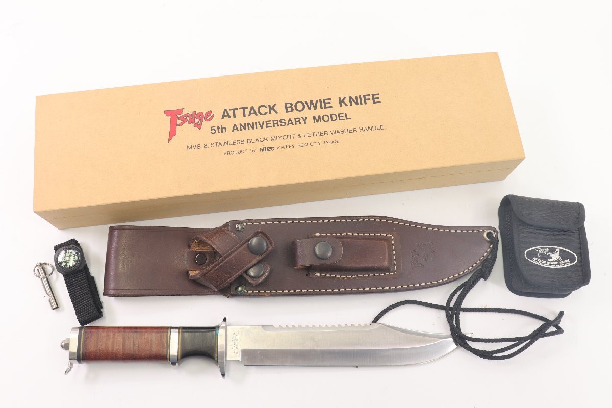 Tsuge 柘植 ATTACK BOWIE アタックボウイ 5th ANNIVERSARY MODEL サバイバルナイフ 刃物 キャンプ アウトドア 2979-SM拍卖