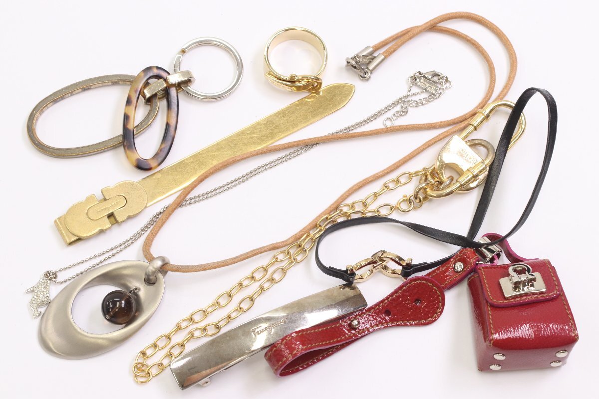 【9点】Salvatore Ferragamo サルバトーレ フェラガモ ネックレス/ペーパーナイフ/スカーフリング 等 アクセサリー 小物 まとめ 3276-Y拍卖