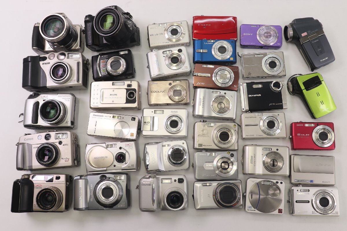 【35点】コンパクトカメラ デジタル カメラ コンデジ まとめ売り CANON NIKON PENTAX Panasonic FUJIFILM 等 3642-Y拍卖