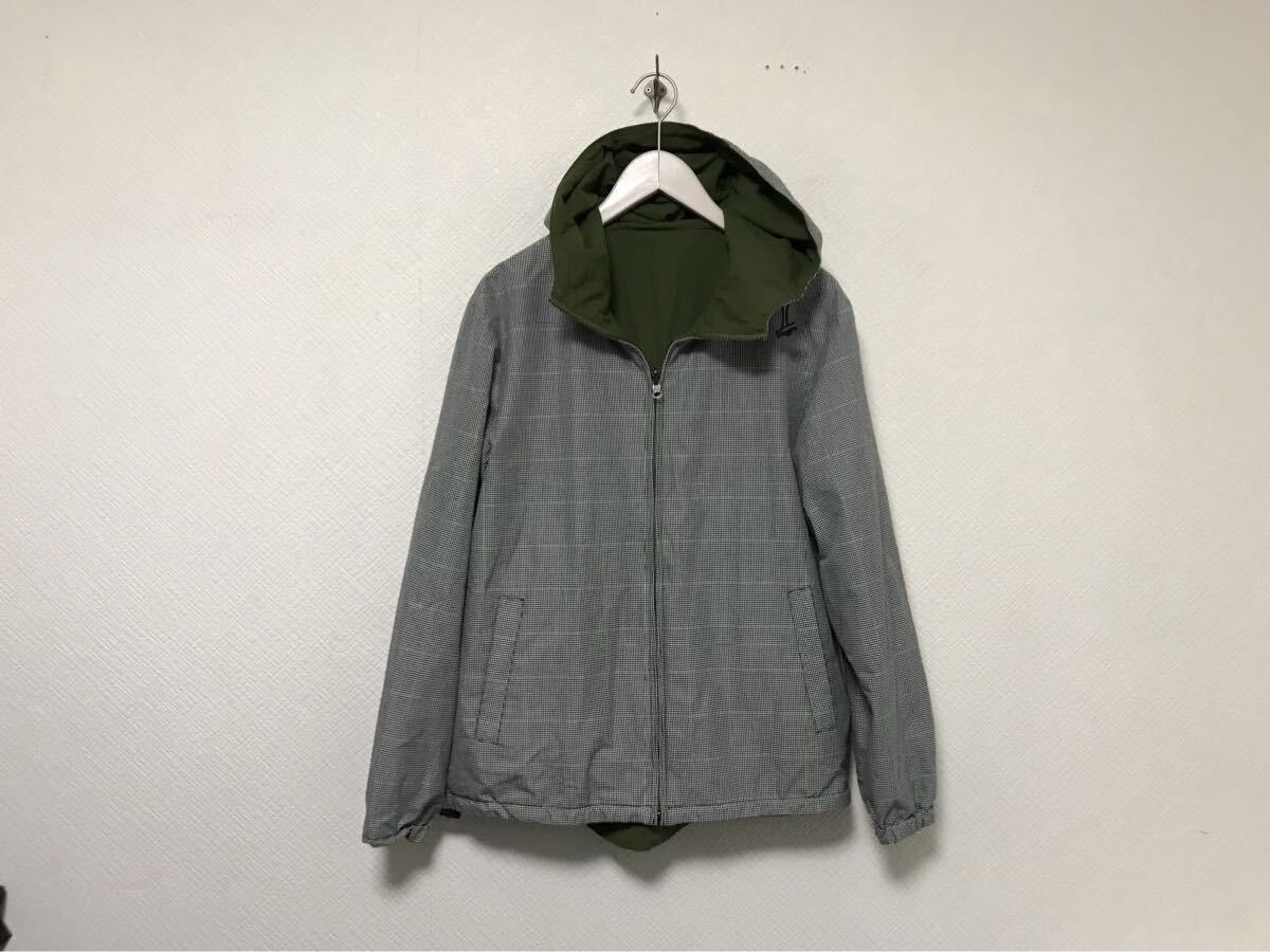 美品本物タケオキクチtkTAKEOKIKUCHIナイロンコットンリバーシブルマウンテンパーカージャケットアメカジミリタリーメンズカーキ柄白黒L拍卖