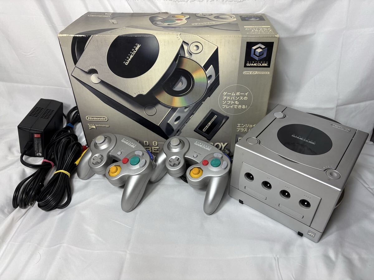 任天堂 ゲームキューブ エンジョイプラスパック シルバー ゲームボーイプレイヤー欠品 ジャンク品拍卖