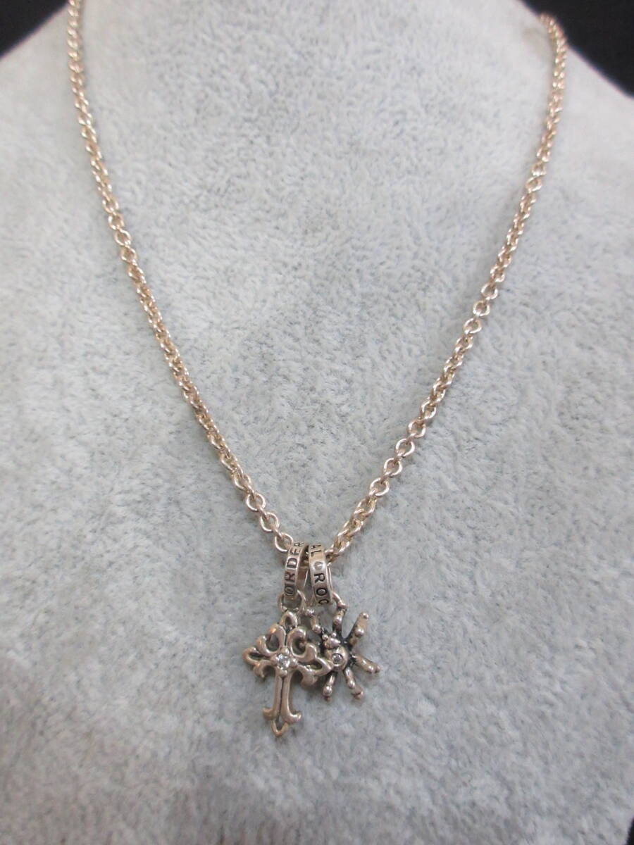 *100円~【ROYAL ORDER】SILVER 925 刻印 ロイヤルオーダー 十字架 蜘蛛 シルバーネックレス ペンダント 総重量 13.99g*T-62拍卖