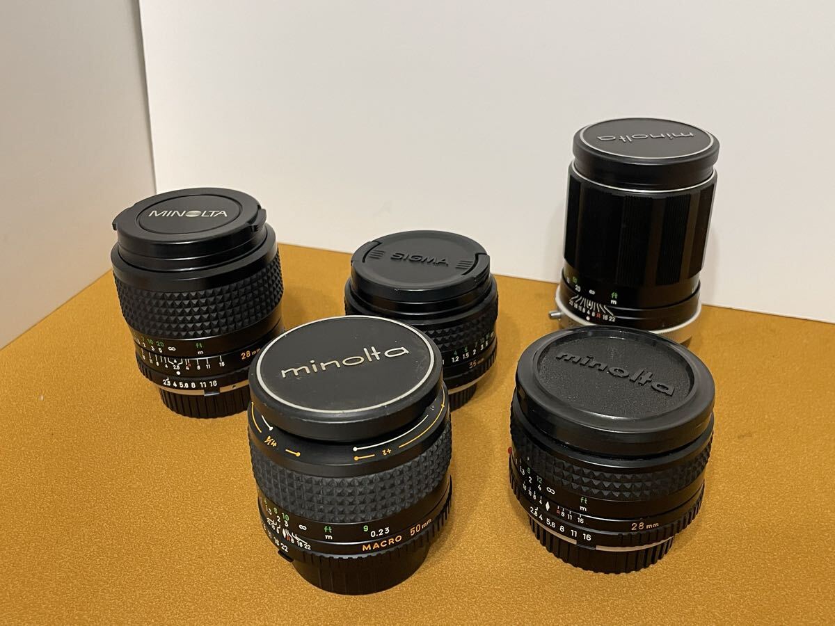 ★実用品★ミノルタ MFレンズ 5本セット MC W ROKKOR-SI 28mm f2.5 アトムレンズ? MC 28mm f2.8 MCマクロ 50mm f3.5 MC 135mm MC35mm f2.8拍卖