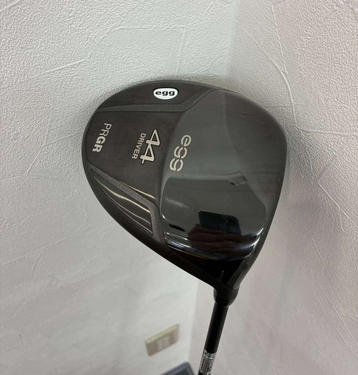 【美品】PRGR egg 44 ドライバー 10.5° M-43 (S) 純正カーボン ヘッドカバー付 プロギア エッグ44 シリアル有拍卖