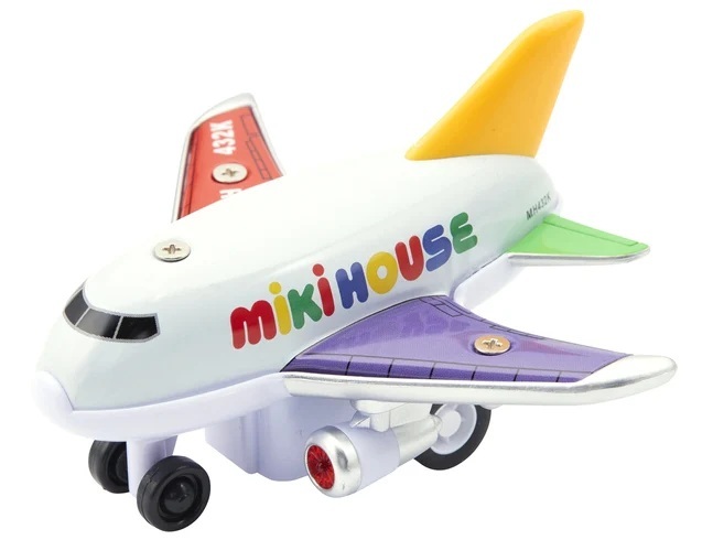 新品同様 ミキハウス ブリキ 日本製 飛行機 プルバックジェット 玩具 おもちゃ 美品 MIKI HOUSE 幼児 かわいい ベビー / チョロQ JAL ANA拍卖