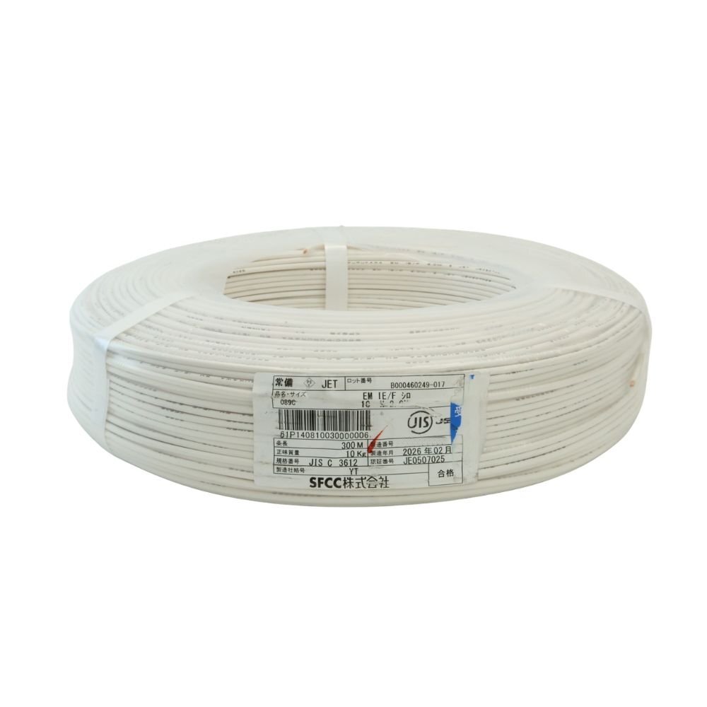 061407k6 未使用品 SFCC EM IE F ケーブル 1C×2.0mm 白 300M 2026年製 BC2拍卖