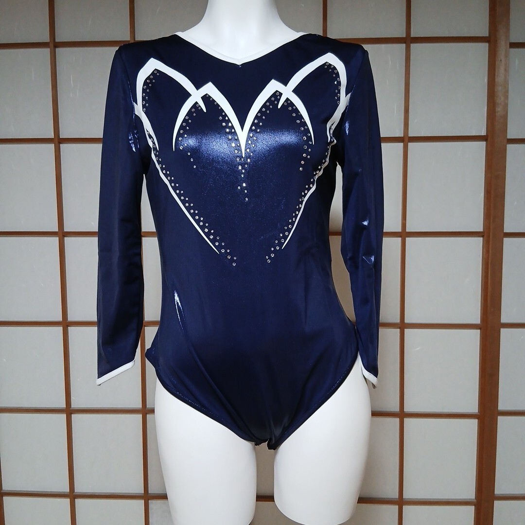 ボディスーツ レオタード 新品 日本サイズL〜LLサイズ相当 ヒップ91~95 ネイビー拍卖