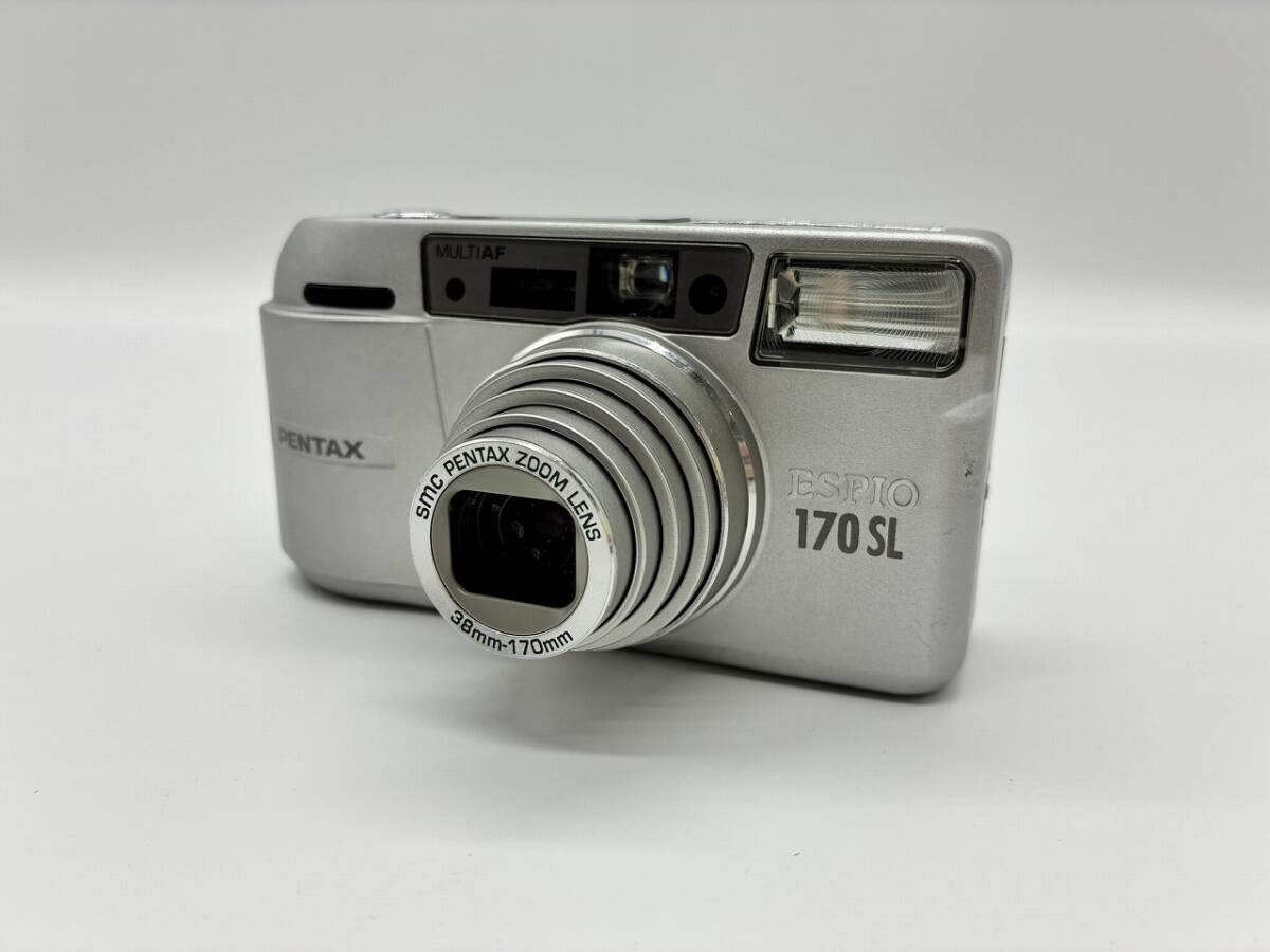 【1円スタート】通電確認済み PENTAX ESPIO ESPIO 170SL 38-170mm コンパクトフィルムカメラ シルバー ペンタックス エスピオ 中古品拍卖