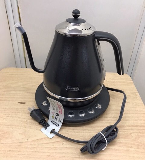 のK5141 デロンギ DeLonghi 電気ケトル 1.0L アイコナ カフェケトル KBOE1230J-GY 保温機能付き 温度設定機能 拍卖