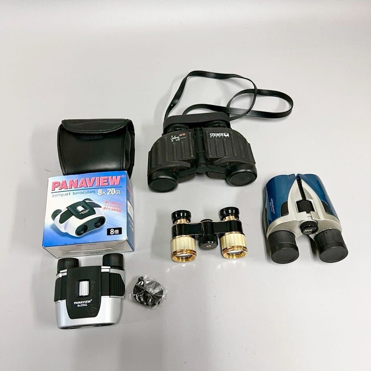 1円〜 双眼鏡 おまとめ STEINER シュタイナー Safari 8x30 ANA NASHICA製 Vixen ビクセン 4x25双眼鏡 シルバー ブラック ゴールド ケース拍卖