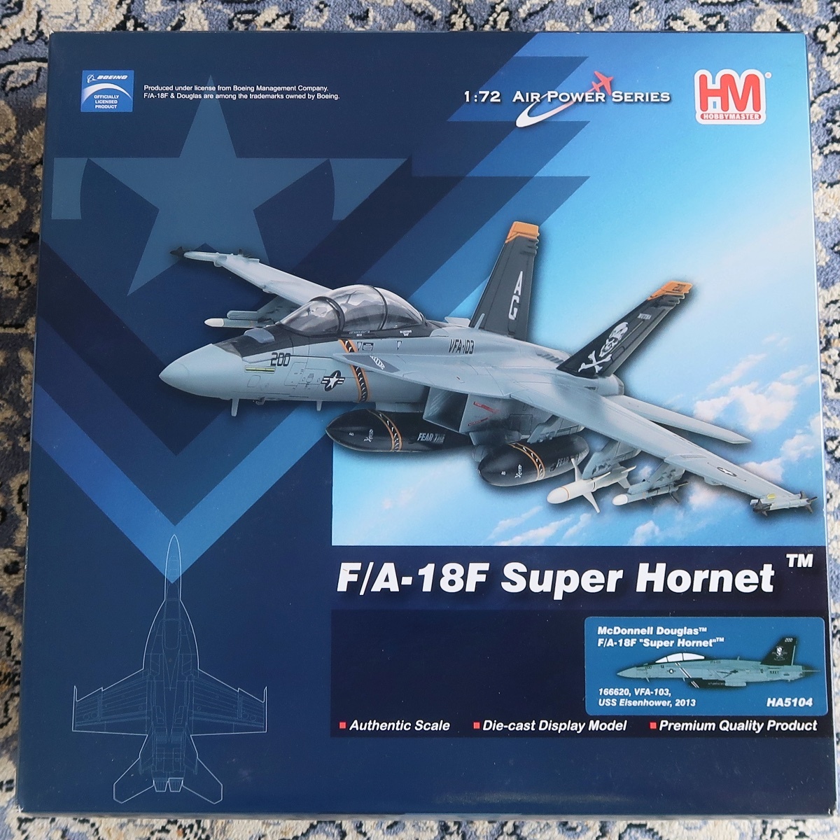 HM HOBBY MASTER ホビー・マスター 1:72 AIR POWER SERIES F/A-18F SUPER HORNET USS EISENHOWER 2013 HA 5104 未組立 未開封品 002拍卖