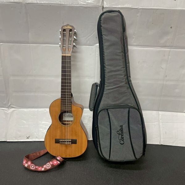 P604-P9-378 Cordoba コルドバ エレガットギター Guilele ce 6弦 弦楽器 クラシックギター 全長約70cm セミハードケース付き 音出しOK OD拍卖