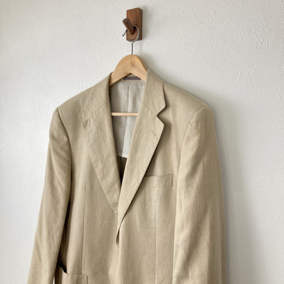 ●【春夏】BURBERRY LONDON バーバリー コットン × リネンジャケット/サマージャケット/日本製/size165 AB5/メンズ/紳士/ビジネス 拍卖