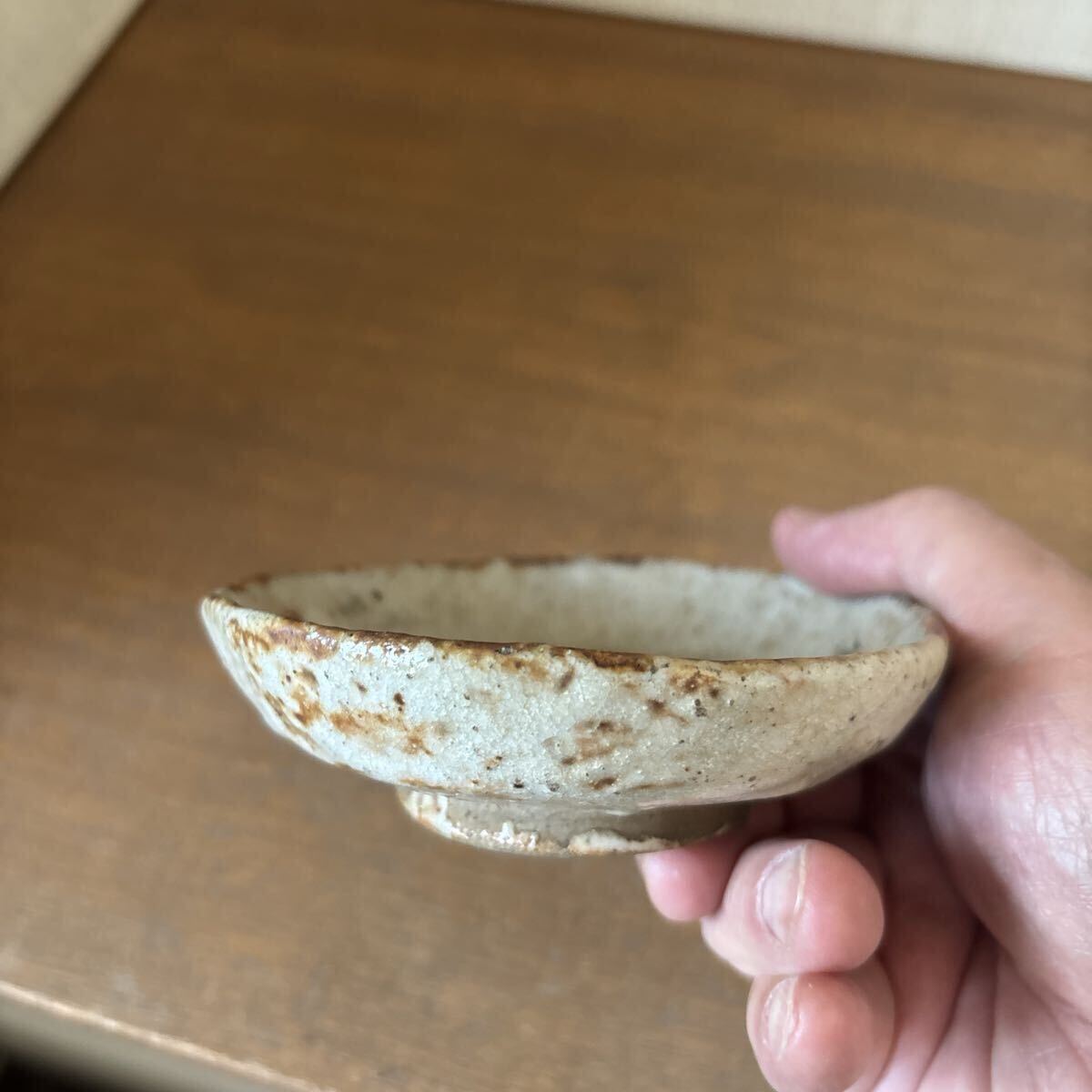 絵志野平盃(江戸前期) 茶道具 酒器 茶碗 ぐい呑み 古民藝 古唐津 美濃 織部拍卖