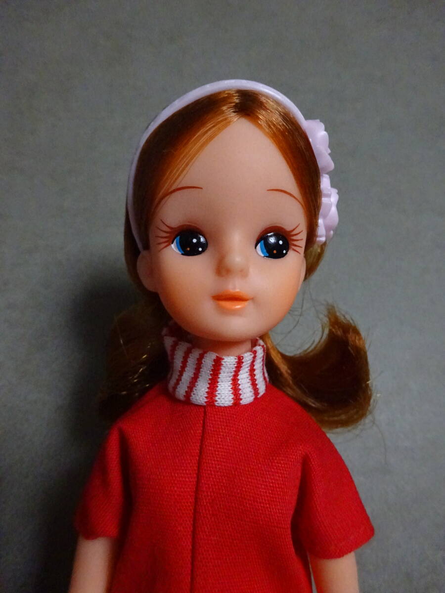 旧TAKARA 3代目リカちゃん初期『リカちゃん人形 2代目ヘアースタイル』薔薇カチューシャ&ドレス&マグネットシューズ 日本製 当時モノ拍卖