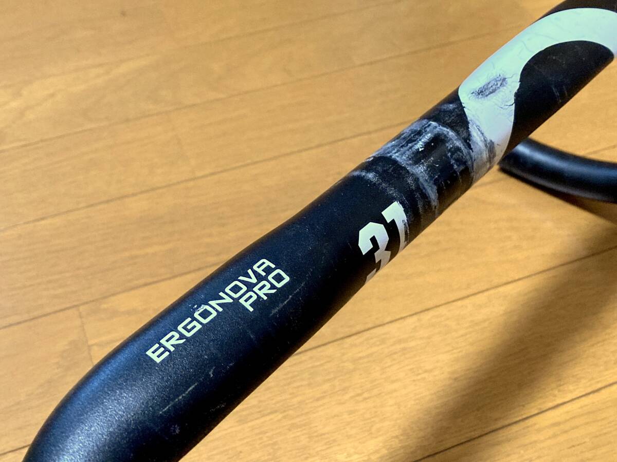 ロードバイク 3T ERGONOVA PRO ドロップハンドル φ 31.8mm 38cm ブラック アルミ 中古拍卖