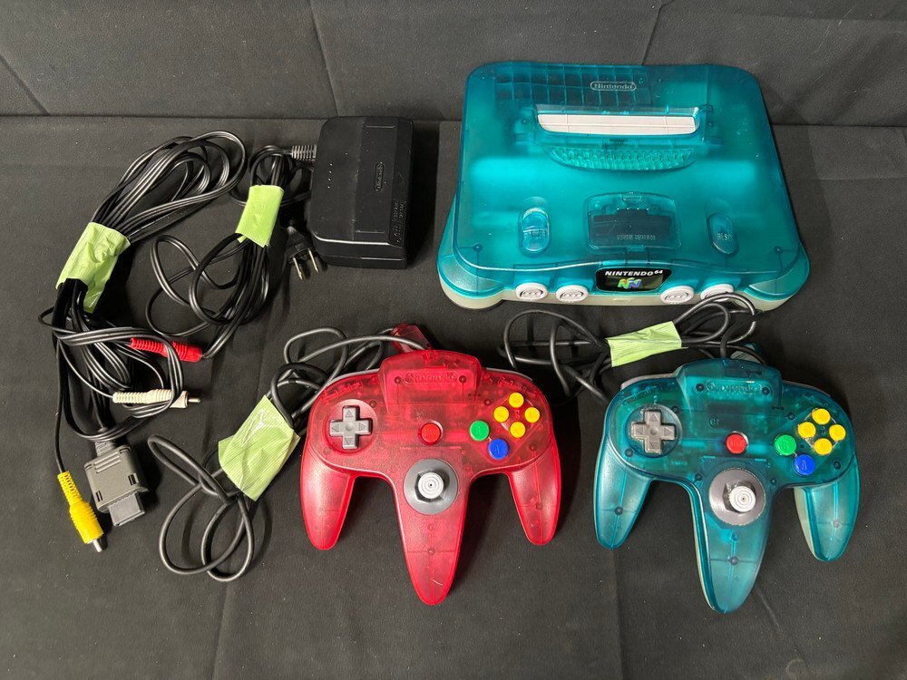 【8PG149】1円スタート Nintendo64 クリアブルー 本体 NUS-001 動作確認済み コントローラー付き ニンテンドー ゲーム機器 現状品拍卖