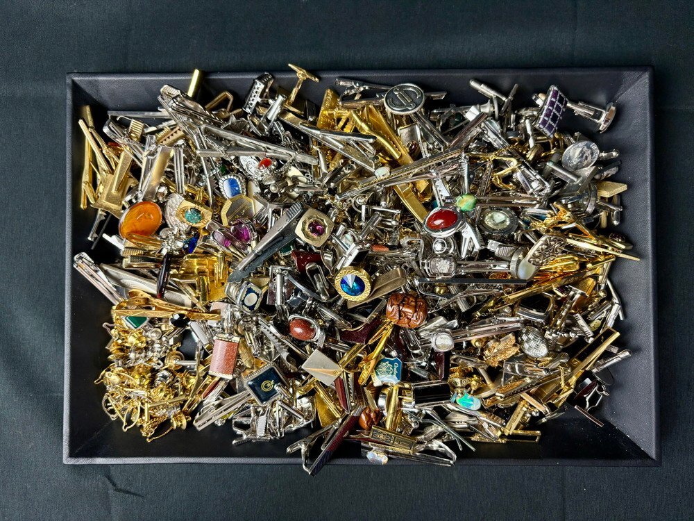 【6PA112】1円スタート タイピン 約2kg大量まとめ SILVER含む 色石 シルバーゴールド メンズアクセサリー スーツ 紳士服 現状品拍卖