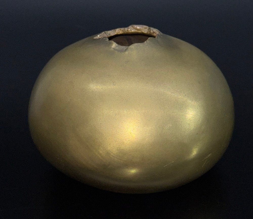 【江】時代 西大由 壷 約16×18×12cm 在銘 古美術品(華道具花器花瓶花入花生飾壺オブジェ)XZ2485 CTgnhm CBfndm拍卖