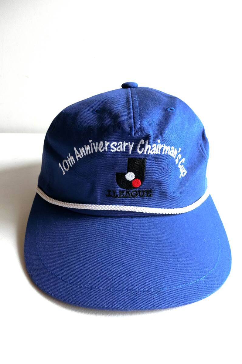 Jリーグ チェアマンズカップ 10th キャップ 日本製 サッカー 帽子 10周年記念 限定 青 当時物 ヴィンテージ拍卖
