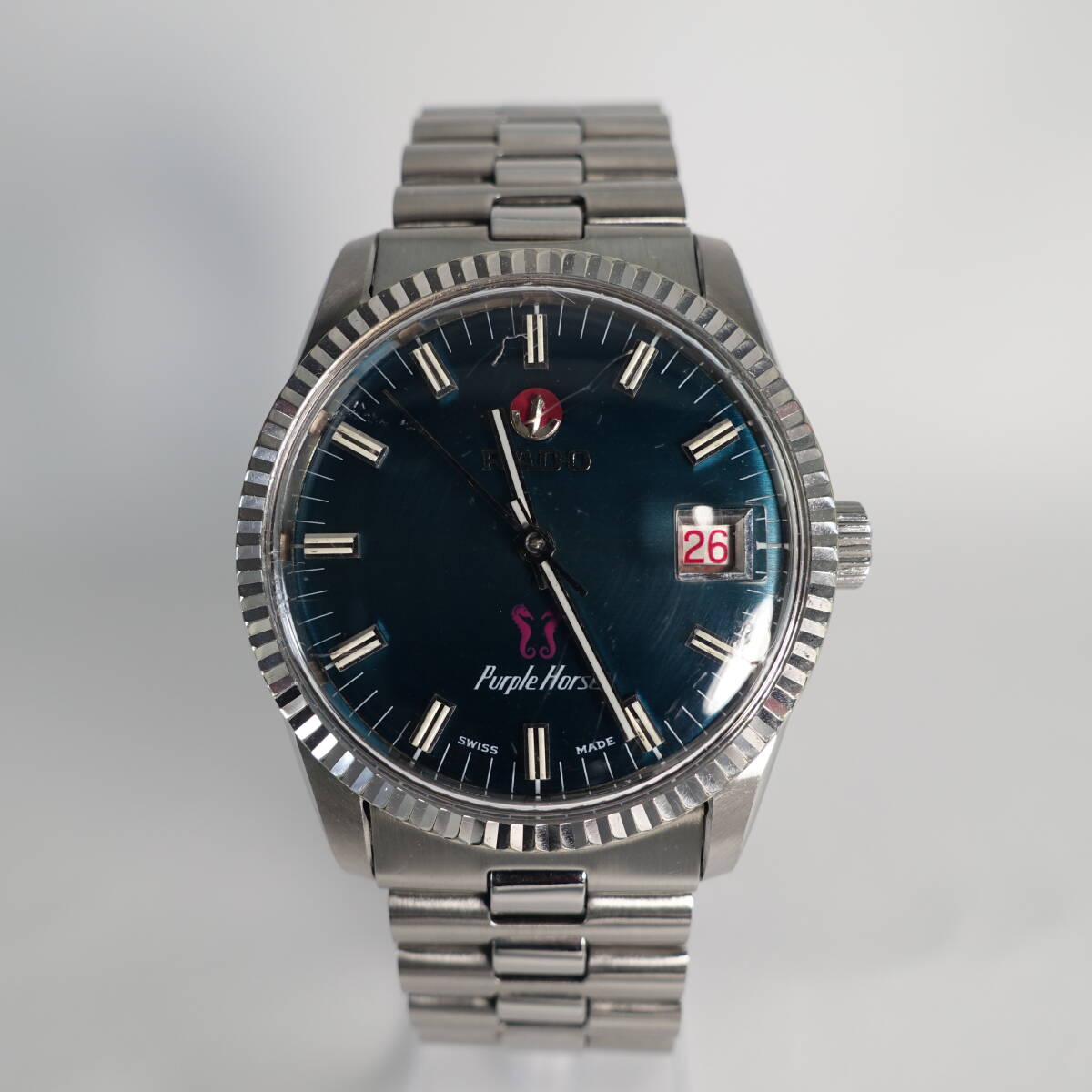 RADO ラドー Purple Horse パープルホース ネイビー文字盤 34mm ヴィンテージ 11761/3拍卖