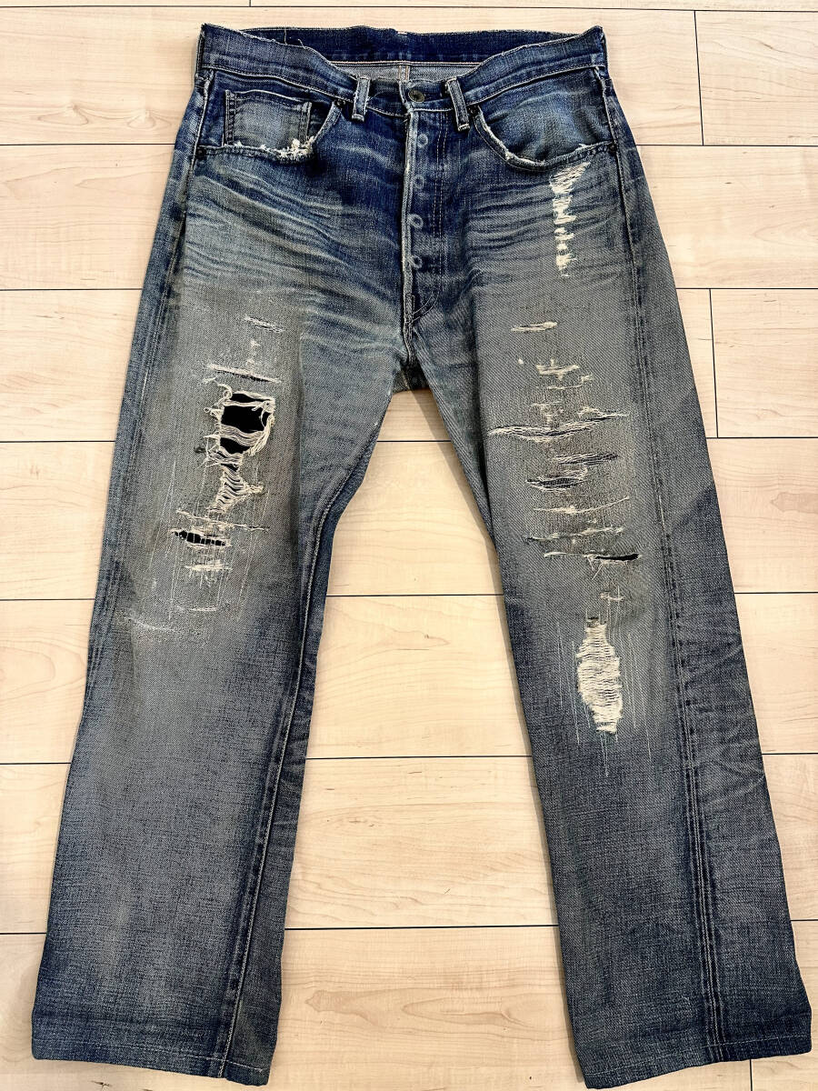 ★超希少★s501xx 大戦モデル 1944モデル 鬼ヒゲ 日本製 リーバイス W32 LVC Levi’s ヴィンテージ ハチノス トラッカージャケット デニム 拍卖