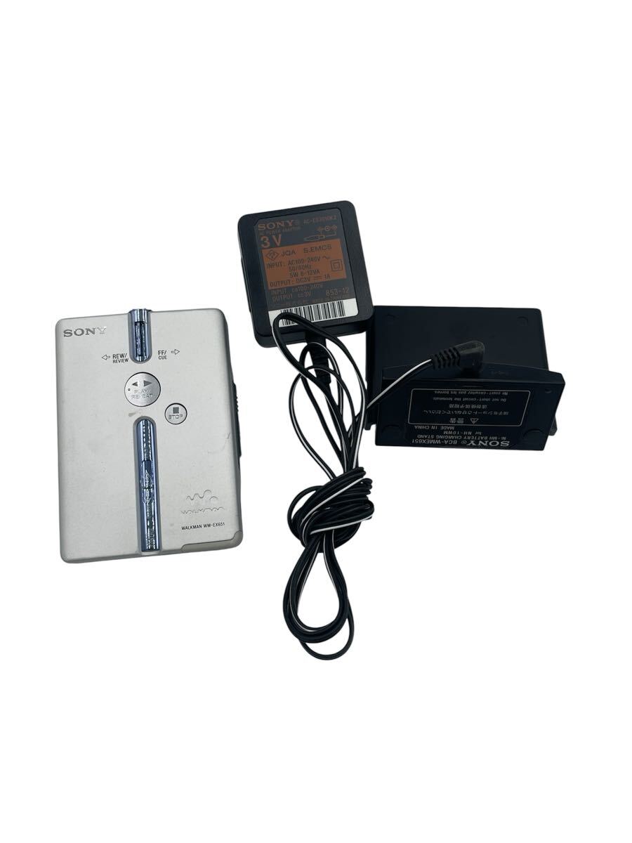 SONY WALKMAN WM-EX651 ポータブルカセットプレーヤー ソニー ウォークマン シルバー ウォークマン 現状品拍卖
