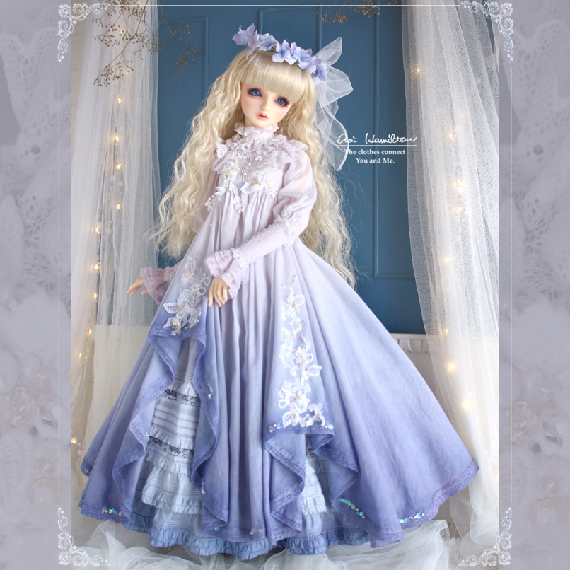 ◆◇紫陽花のドレス◇◆1/3ドール(60㎝級)サイズ◆ドレスセット拍卖