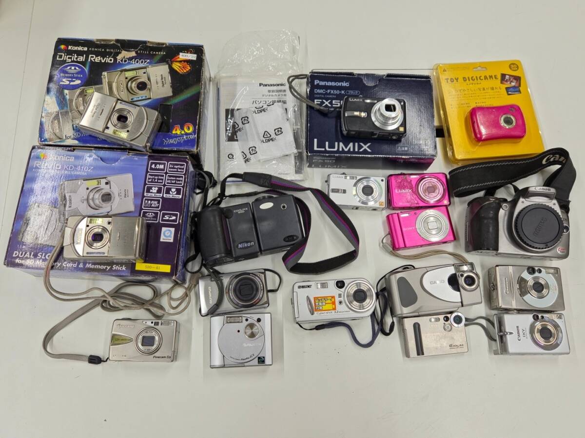 デジカメ まとめ キャノン ソニー パナソニック ルミックス オリンパス クールピクス サイバーショット ファインピクス ジャンク #24800拍卖
