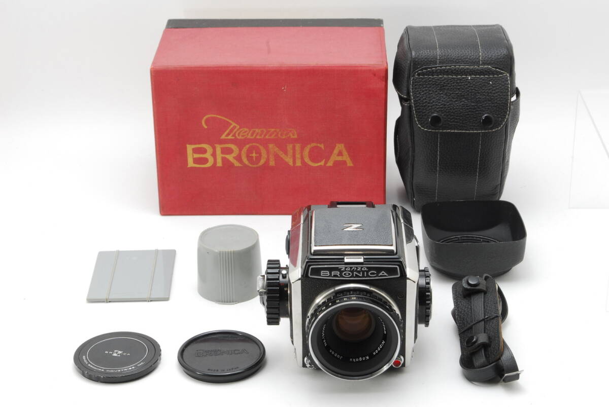 1円スタート 希少品 Zenza Bronica S NIKKOR-P 75mm F2.8 元箱付 動作品 ゼンザブロニカ 中判カメラ拍卖