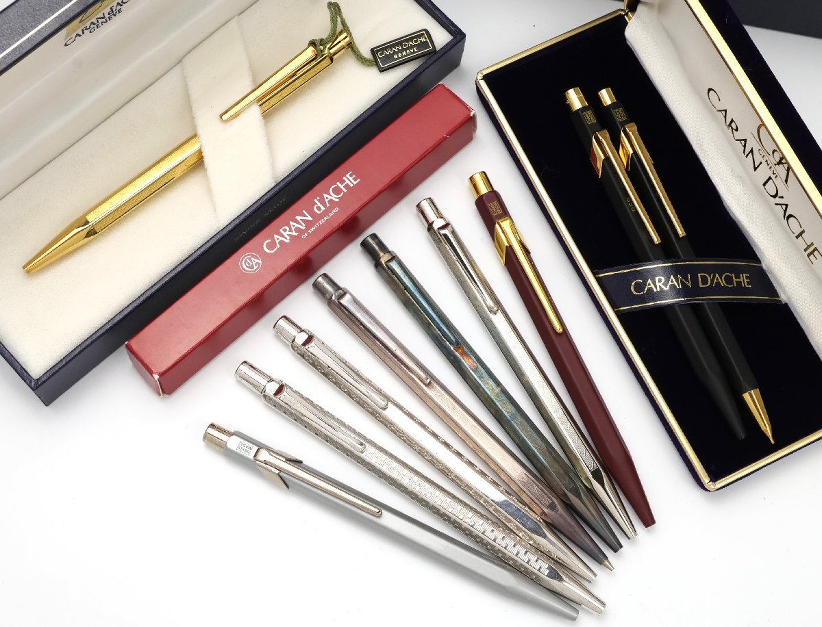 CARAN d'ACHE カランダッシュ 筆記具計10点 ボールペン シャーペン(内 1点ネーム入り) ※筆記未確認◆おたからや【J-PE04432】拍卖