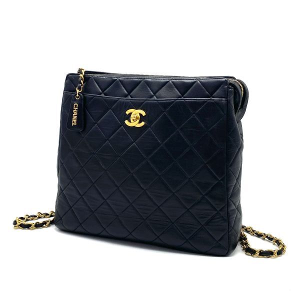 1円 良品 CHANEL シャネル マトラッセ ターンロック ココマークラムスキンリュック サック fY01199A拍卖
