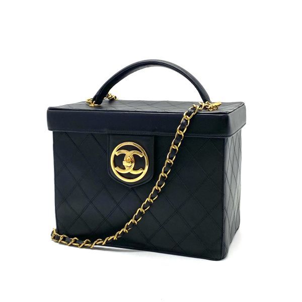 1円 CHANEL シャネル ビコローレ レザー ハンド ショルダー バニティ バッグ fY04297A拍卖