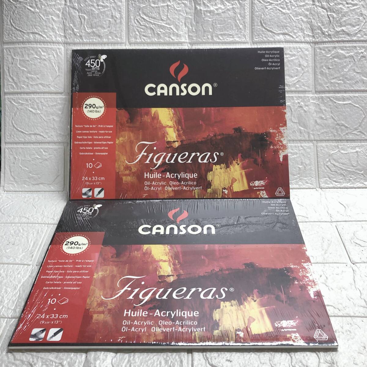 ★【在庫処分価格】Canson Figueras フィゲラス 油彩・アクリル画用紙パッド 290g/m 2点 経年保管品 現状品☆C6-847J拍卖