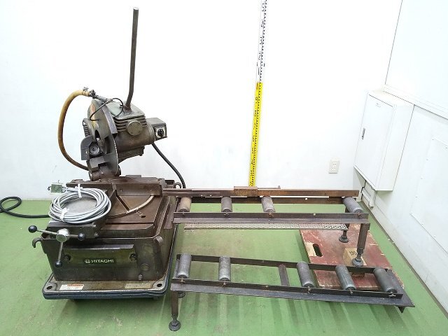 (1円スタート!) 日立工機 メタルソー切断機 型式不明 三相200V / 100V併用 金属加工 動作良好 A6389拍卖