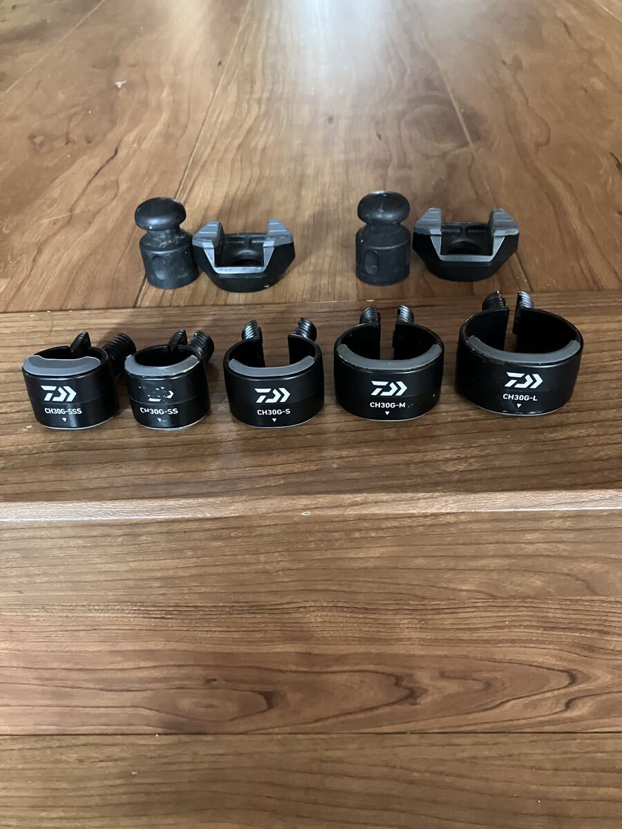 DAIWA CH30G-SSS/SS/S/M/L ロッドクランプ 5個セット拍卖