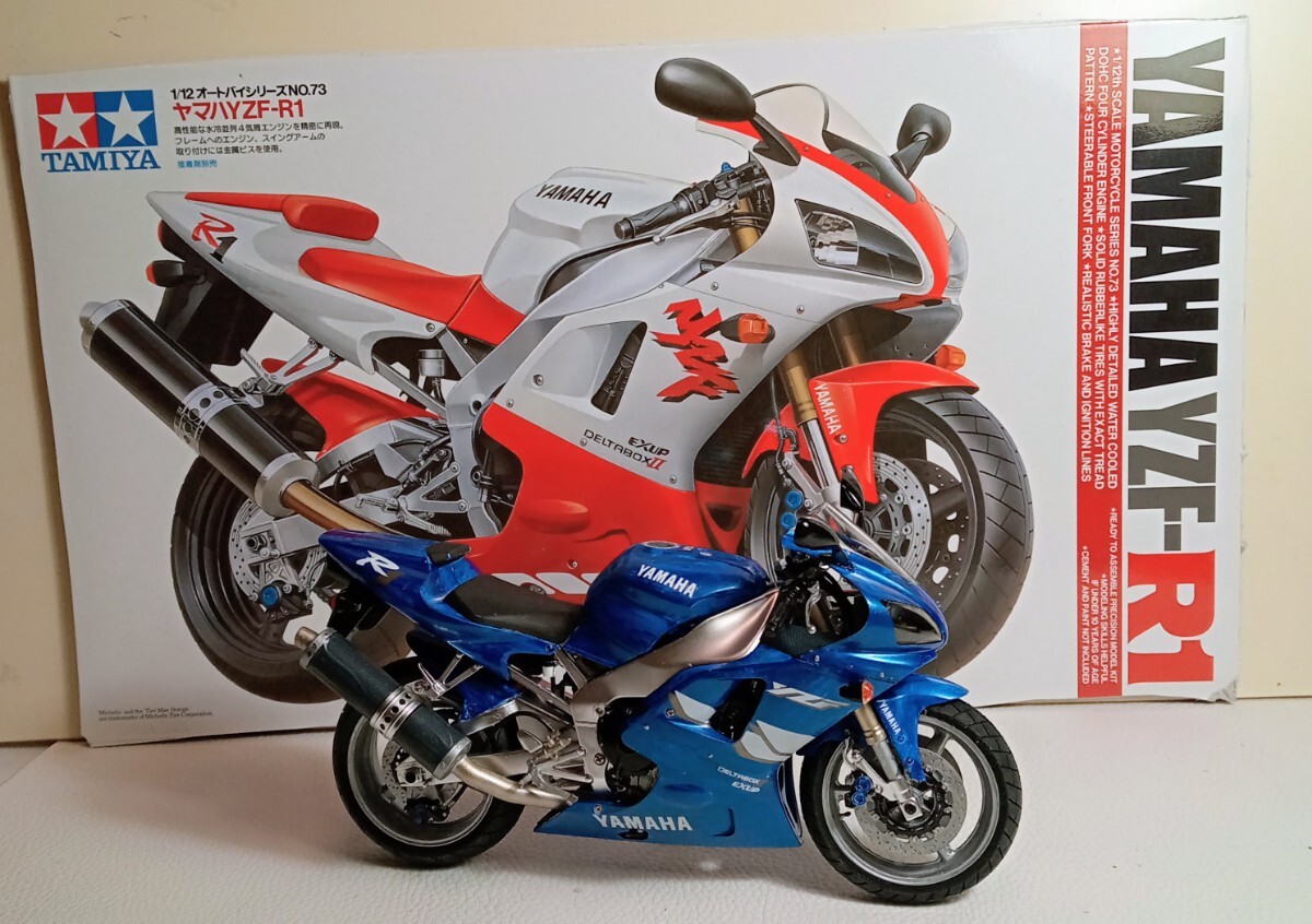 タミヤ オートバイシリーズ1/12 ヤマハ YZF-R1塗装済完成品拍卖