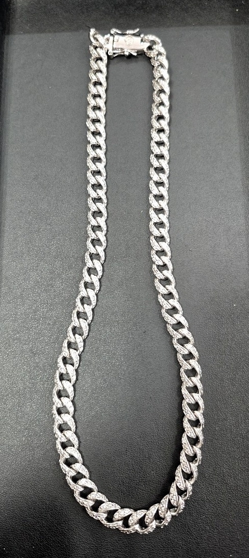 1円~ AVALANCHE アヴァランチ マイアミ シルバー925ネックレス ジルコニア 約50cm 約85.8g 拍卖