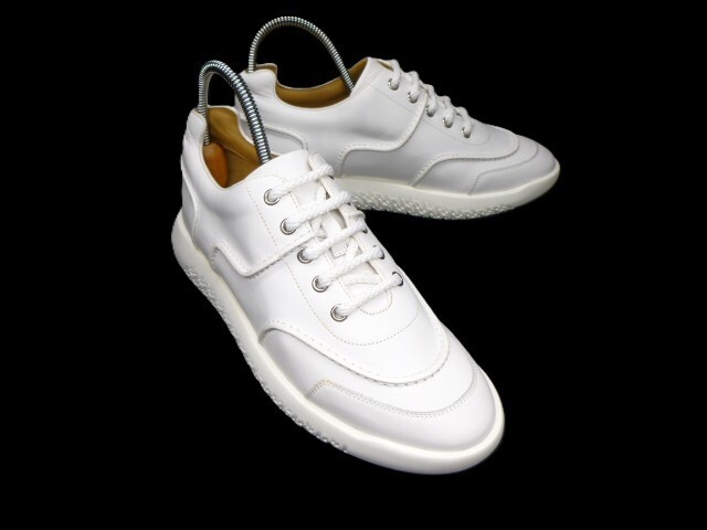 ◆本物保証◆エルメス/HERMES◆メンズ◆ヴォルト/キッド/デイ/バウンシング/レザー/スニーカー/シューズ/革/靴/白/25㎝前後★☆新品☆★拍卖