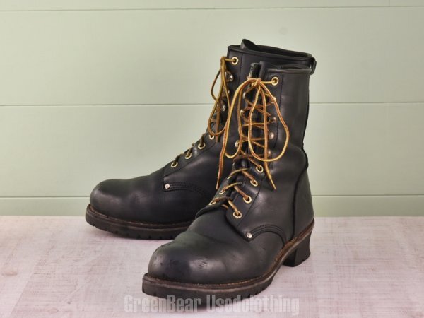 F189 メンズ Georgia Boots ワークブーツ スチールトゥ 黒 12W 30cm拍卖
